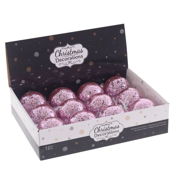 Набор из 12шт Украшение новогоднее &quot;Шар&quot;, D 8 см, L35 W27 H8,5 см
