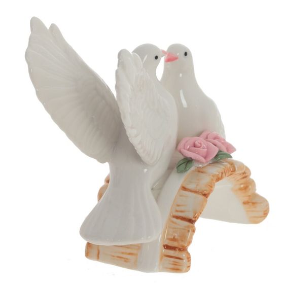 Фигурка декоративная &quot;Голуби&quot;, Д12,5 Ш7 В9,5 см