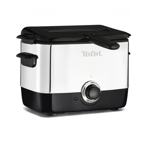 Фритюрница Tefal FF 220015, 1000 Вт, 1 л, до 190°C, серебристо-чёрная