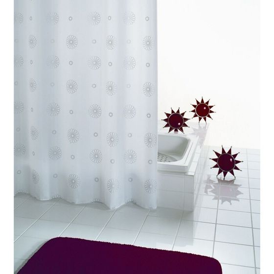 Штора для ванной комнаты Cosmos, цвет белый 180х200 см