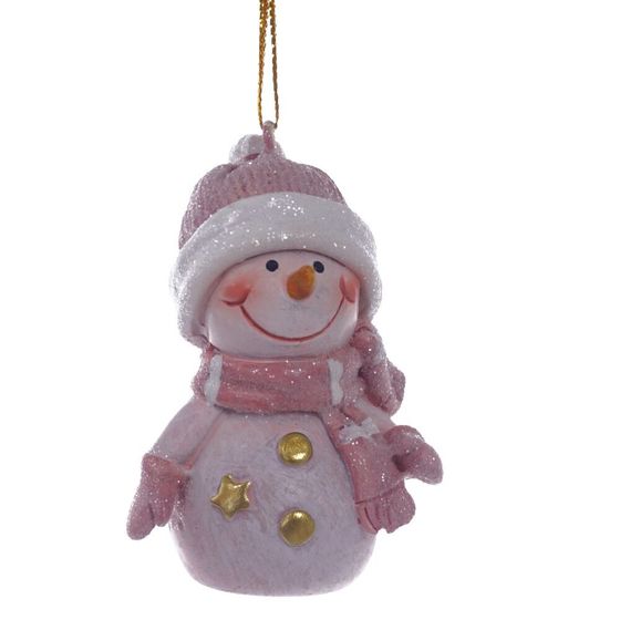 Фигурка декоративная подвесная &quot;Снеговик&quot;, L4 W3 H6 см, 2в.