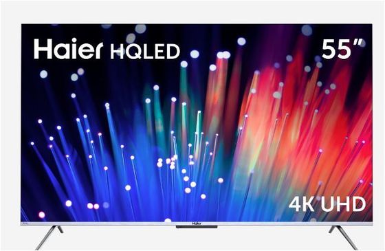 Телевизор QLED 55&quot; Haier 55 SMART TV S3 SmartTV серебристый 4K ULTRA HD