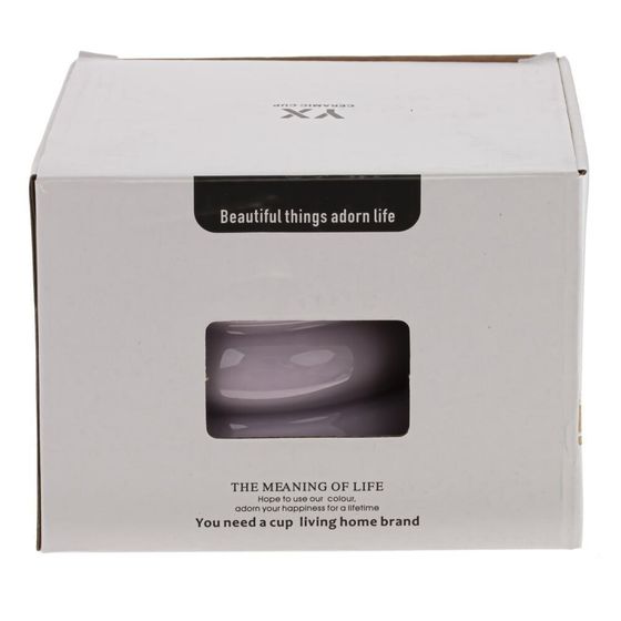 Кружка с крышкой и ложкой, 420 мл, L9,5 W9,5 H8 см, цвет микс