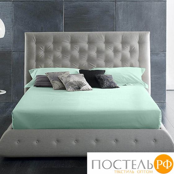 114911502-сгL55 Простыня Satin Luxe (без резинки) 215х220 мята