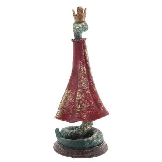 Фигурка декоративная с часами&quot;Змея&quot; (LR44х1 н/п), L9 W10,5 H24 см