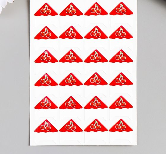 !09 Набор уголков с кармашком для фотографий 24 уголка &quot;Фруктики&quot; МИКС 12,7х9,5 см.