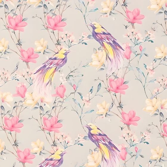 !09 Бумага упаковочная (набор 3 листа) глянцевая «Цветочный сад», 60 × 90 см.