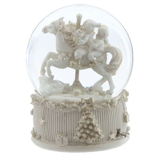 Фигурка декоративная в стекл шаре &quot;Карусель&quot; (ключ,муз), D 15 см, L14 W14 H19 см