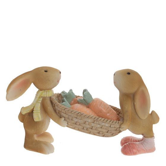 Фигурка декоративная "Зайцы", L13 W5 H7 см