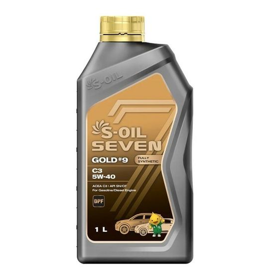 Автомобильное масло S-OIL 7 GOLD #9 A3/B4 5W-40 синтетика, 1 л