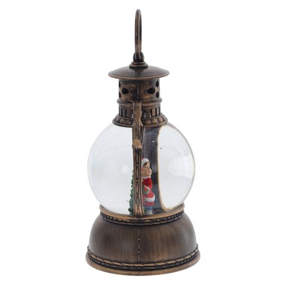 Изделие декоративное &quot;Фонарь&quot; (подсветка, муз, вьюга, 3хААА, н/п + USB), D 10 см, L11 W11 H24 см
