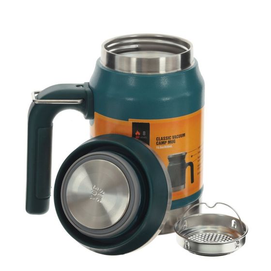 Термокружка с ситечком, 620 мл, L15 W10 H16,5 см