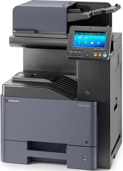МФУ лазерное Kyocera TASKalfa 358ci цветное (A4,35ppm,9600*600dpi,печать баннеров, 4096Мб+8 ГБ SSD,1*500лист.,DU,Сеть,факс)(1102V43NL0)