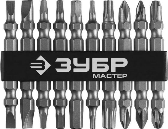 Набор бит Зубр 26089-H10 10пр. для шуруповертов