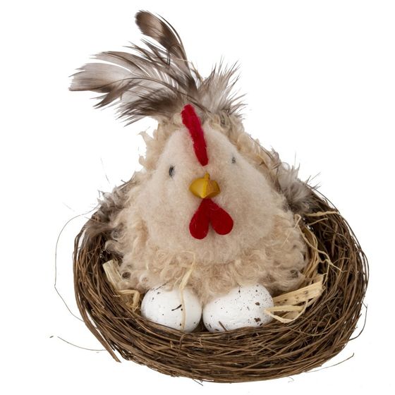 Изделие декоративное "Гнездо пасхальное" (блок 6шт), L7 W7 H7 см, 3в.