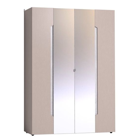Шкаф для одежды и белья Brownie 777, 1600 × 583 × 2300 мм, цвет мокко/ясень анкор светлый