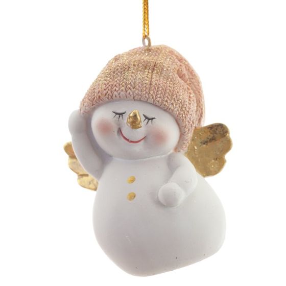 Фигурка декоративная подвесная "Снеговик",   L5,5 W4,5 H7,5 см, 2в.