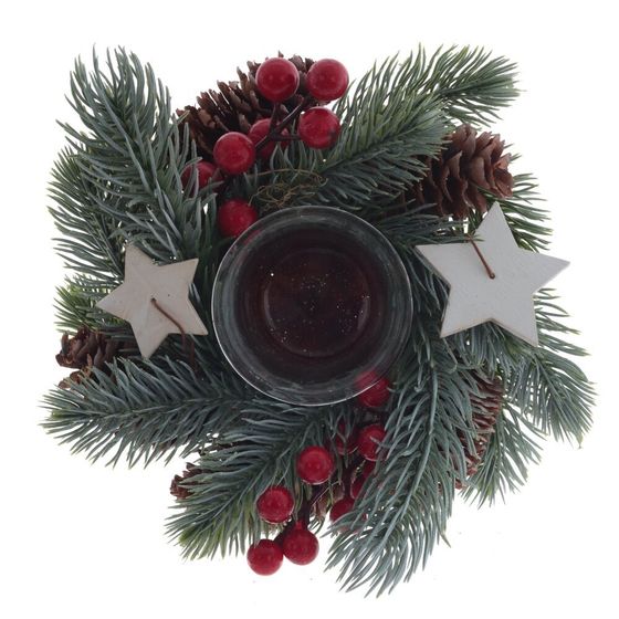 Подсвечник &quot;Новогодняя композиция&quot;, L19 W19 H8 см