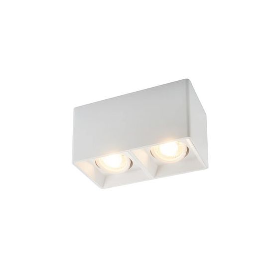 DK3035-WH  Накладной поворотный светильник под сменную лампу SORO, IP20, 15W, GU5.3, LED, белый, пла