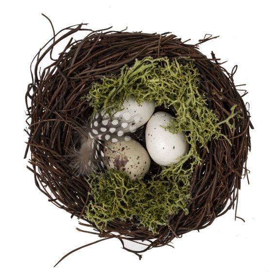 Набор из 2-х изделий декоративных "Пасхальная композиция" (3*4), L19,5 W12 H5 см