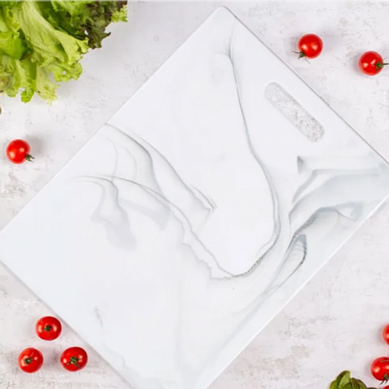 Доска разделочная MARBLE White 36.5х27.5см