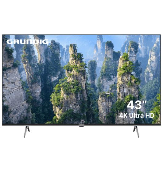 Телевизор LED 43&quot; Grundig 43 GHU 7930 серебристый SmartTV AndroidTV безрамочный