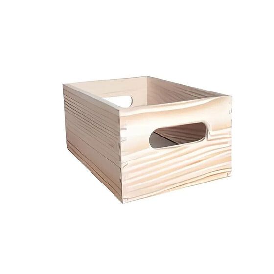 WELLHOME Stackable storage box solid pine 30x20x15 cm