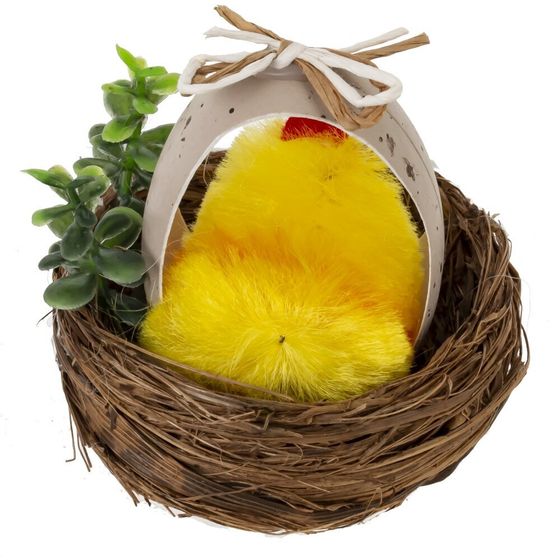 Набор из 2-х изделий декоративных &quot;Гнездо пасхальное&quot;, L11 W6 H6 см