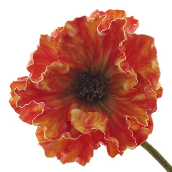 Цветок искусственный "Мак", L16 W11 H91 см