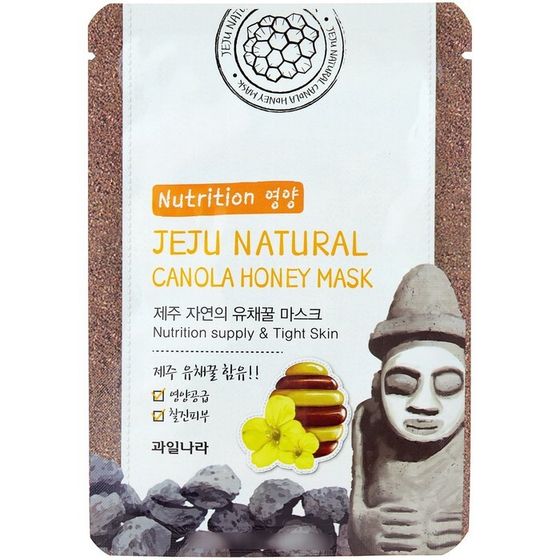 Маска на тканевой основе для лица питательная Jeju Nature&#39;s Canola Honey Mask 20 мл