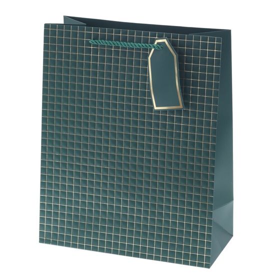 Пакет подарочный (бумага 210г/м2, блок 12шт), L26 W12 H32 см, 14в.