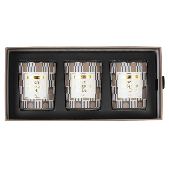 Набор из 3-х свечей ароматических, D 4.5 см, L21 W10 H5,5 см