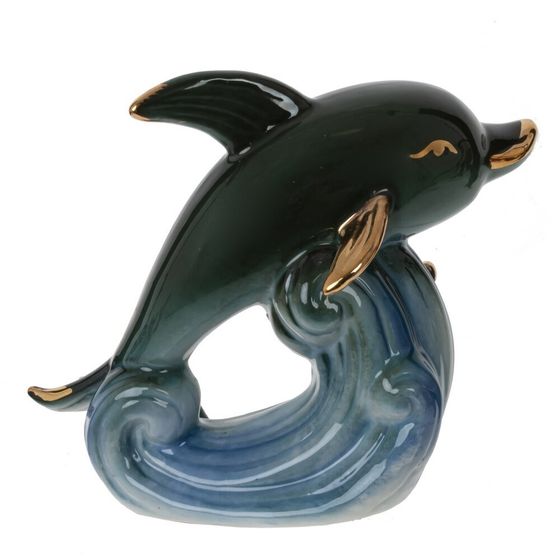 Фигурка декоративная "Дельфин", L12 W6 H10 см, 1 штука, дизайн микс