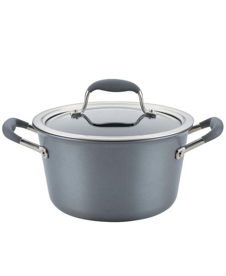 Advanced Home Hard-Anodized Nonstick 4.5-Qt. Tapered Saucepot