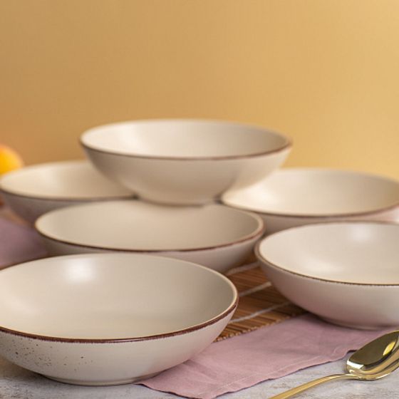 Тарелка суповая OH!SPLASH бежевый 20.5см 660мл