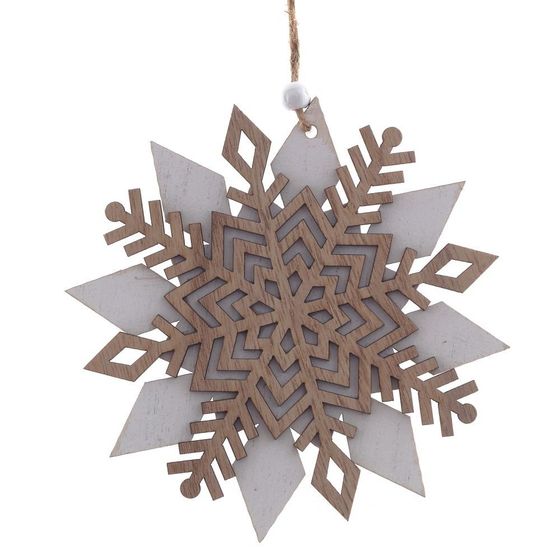 Украшение новогоднее &quot;Снежинка&quot;, L15 W0,5 H15,5 см, 3в.