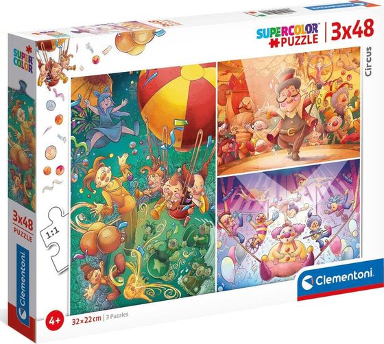 Головоломка Clementoni 3x48 Super Color These Circus