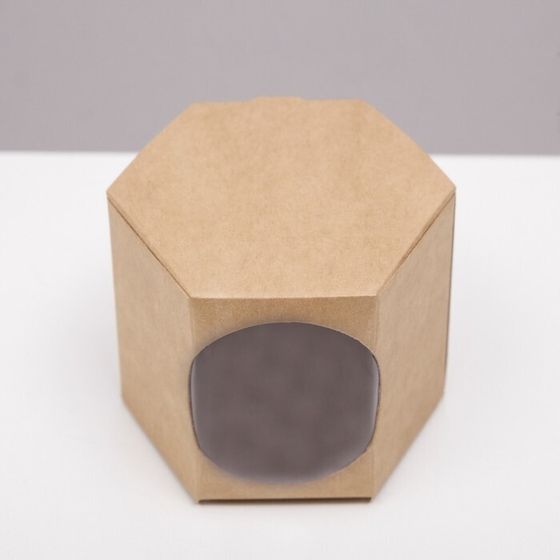 !Бонбоньерка 4 штуки крафтовая, 8 х 7,5 х 6 см