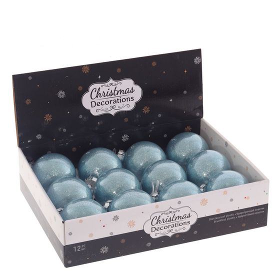 Набор из 12шт Украшение новогоднее "Шар", D 8 см, L35 W27 H8,5 см