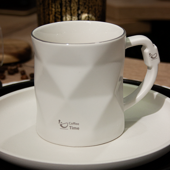 Кружка BLACK&WHITE белая 390мл