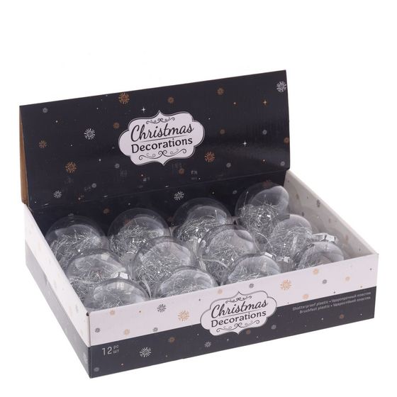 Набор из 12шт Украшение новогоднее &quot;Шар&quot;, D 8 см, L35 W27 H8 см