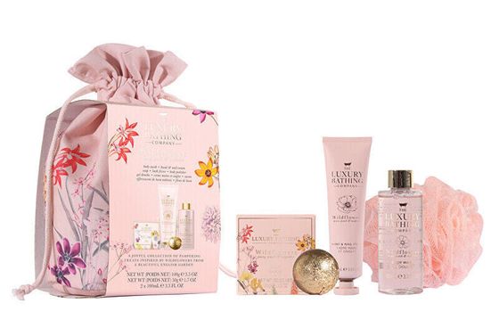 Body care gift set in a bag Peony, Peach &amp; Raspberry 5 pcs