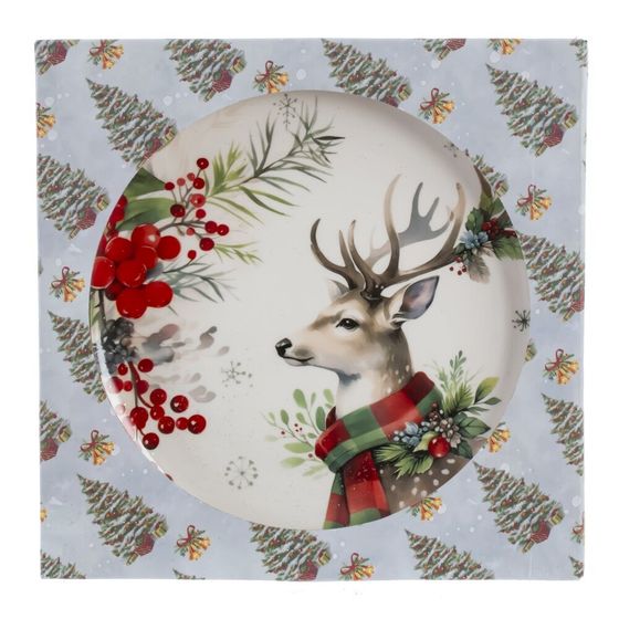 Тарелка &quot;Олень&quot;, L21 W21 H2 см