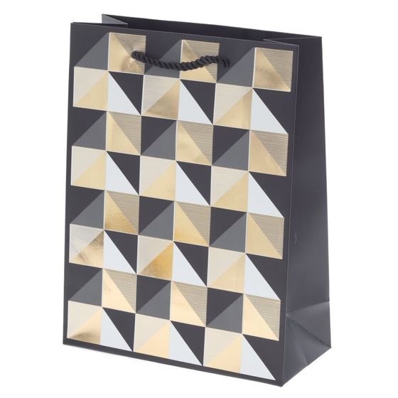 Пакет подарочный (бумага 210г/м2, (блок микс 12шт), L18 W8 H23,5 см, 4в.