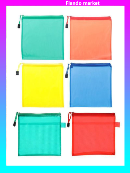 !Папка-конверт на молнии Calligrata А5, 2 штуки однотонная, МИКС