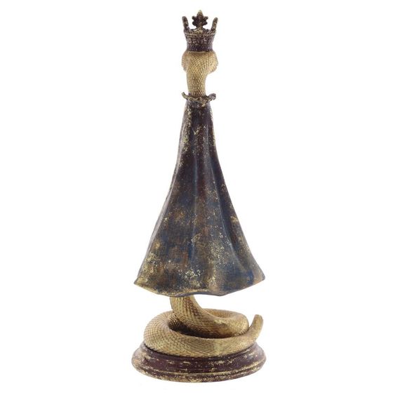 Фигурка декоративная с часами&quot;Змея&quot; (LR44х1 н/п), L11 W9 H24 см