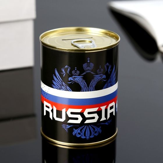 Копилка-банка металл &quot;Russia&quot; 7,3х9,5 см