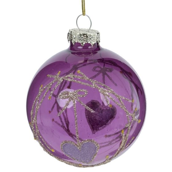 Набор из 12шт Украшение новогоднее &quot;Шар&quot;, D 8 см, L34 W25 H9 см