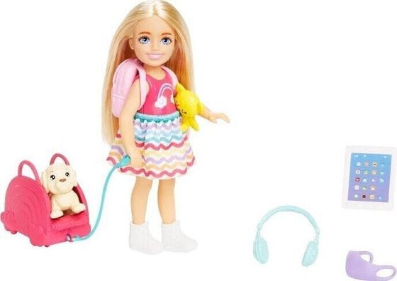 Lalka Barbie Mattel Barbie Lalka Chelsea w podróży HJY17 MATTEL