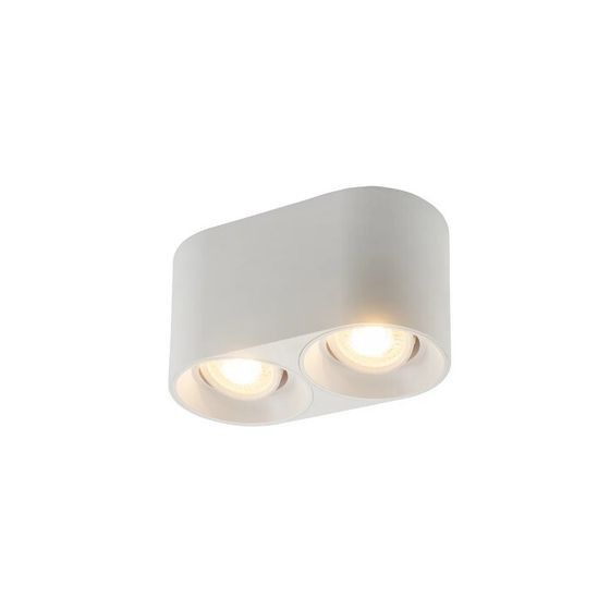 DK3036-WH  Накладной поворотный светильник под сменную лампу SORO, IP20, 15W, GU5.3, LED, белый, пла